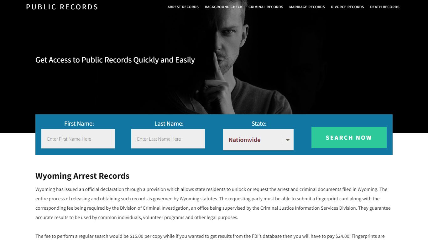 Wyoming Arrest Records | Get Instant Reports On People